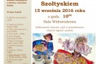 Plakat dotyczący spotkania autorskiego z Markiem Szołtyskiem.