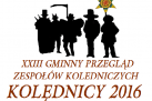 Grafika dotycząca XXIII Gminnego Przeglądu Zespołów Kolędniczych ,,Kolędnicy 2016'. 