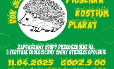Plakat dotyczący Festiwalu Przedszkolaka Gminy Strzelce Opolskie ,,9.Ekozoolandia'. 