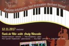 Plakat promuje III Festiwal Strzeleckie Ogrody Jazzowe, odbywający się od 7 października do 7 grudnia 2017 w C@fe Kultura w Strzelcach Opolskich. Patronat artystyczny sprawuje Bernard Maselli. Na plakacie dominuje motyw klawiatury fortepianu i sylwetek muzyków w pomarańczowych odcieniach. Wyróżniono koncert „Funk de Nite with Andy Ninvallle” (12.11.2017), z udziałem m.in. Ryszarda Krawczyka, Piotra Grząślewicza i Andy’ego Ninvallle’a. Cena biletu: 25 zł (do nabycia w kasie SOK). Na dole widnieją logotypy organizatorów i partnerów festiwalu.