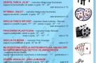 Plakat zbiorczy dotyczący naboru na zajęcia w zespołach, do sekcji i kół zainteresowań.

