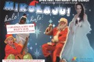 Plakat zapowiada spektakl teatralny dla dzieci „Mikołaju! halo! halo!”, połączony z wizytą świętego Mikołaja. Wydarzenie odbyło się 1 grudnia o godzinie 16:00 w Strzeleckim Ośrodku Kultury, a bilety w cenie 10 zł można było nabyć w kasie SOK od 18 listopada 2019 roku. Dodatkowo informowano, że paczki mikołajkowe dla dzieci można składać w dniach 25–29 listopada w kasie SOK. Tło plakatu jest granatowe, ozdobione jasnymi gwiazdami, a na nim umieszczono zdjęcia postaci: Świętego Mikołaja, aktorów w barwnych kostiumach oraz postaci w białej sukni przypominającej Królową Śniegu. Na dole widnieje również logo Strzeleckiego Ośrodka Kultury.