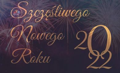 Grafika z napisem: Szczęśliwego Nowego Roku 2022. 
