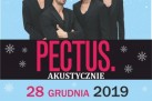 Plakat zapowiadał koncert kolęd zespołu Pectus w wersji akustycznej, który odbył się 28 grudnia 2019 roku o godz. 19:30 w Kościele św. Wawrzyńca w Strzelcach Opolskich. Wstęp był wolny. Grafika na plakacie miała zimowy, świąteczny motyw z płatkami śniegu, a centralnym elementem było zdjęcie członków zespołu. Na dole znalazły się logotypy organizatorów: Strzeleckiego Ośrodka Kultury i parafii św. Wawrzyńca.