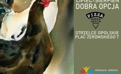 Plakat dotyczący wystawy obrazów Barbary Pingot pt. ,,Akwarelą Zapisane'. 