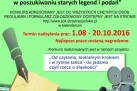 Plakat dotyczący konkursu literackiego ,,Odkurzanie lamusa, czyli w poszukiwaniu starych legend i podań'. 