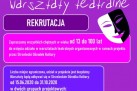 Plakat zapraszający na warsztaty teatralne pod hasłem „Emocje w kadrze fotografii zatrzymane”, organizowane przez Strzelecki Ośrodek Kultury w ramach programu Bardzo Młoda Kultura 2019–2021. Udział był bezpłatny, a zajęcia adresowane do osób w wieku od 13 do 100 lat. Warsztaty odbywały się od 15 czerwca do 31 października 2020 roku w Strzeleckim Ośrodku Kultury w dwóch grupach: młodzież oraz dorośli (w tym seniorzy). Grafika miała różowo-fioletowo-białe tło, rysunek teatralnej maski oraz logotyp SOK i instytucji wspierających projekt. - powiększ