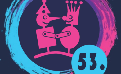 Plakat dotyczący 53. Strzeleckich Spotkań Amatorskich Teatrów Lalek i Aktora.