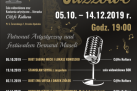 Plakat przedstawiający program V Festiwalu Jazzowego ,,Strzeleckie Ogrody Jazzowe'. 