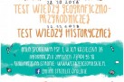 Plakat informuje o projekcie „Łowcy Prymusów”, w ramach którego odbyły się trzy konkursy: dyktando ortograficzne, test wiedzy geograficzno-przyrodniczej oraz test wiedzy historycznej. Wydarzenia miały miejsce w hali sportowej PSP 1 w Strzelcach Opolskich, a dla zwycięzców przewidziano bony upominkowe o wartości od 200 do 500 zł. Kolorowa, zabawna grafika z elementami szkolnymi i rysunkami podkreśla edukacyjny i młodzieżowy charakter przedsięwzięcia. Na dole plakatu znajdują się logotypy. 
