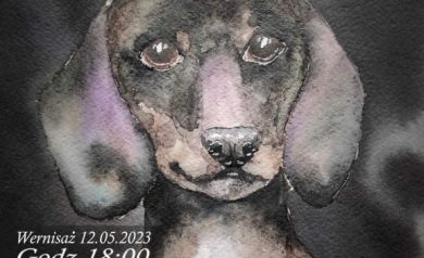Plakat dotyczący wernisażu Kateryny Kondratieva pt. ,,Zwierzyniec'. 