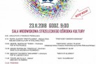 Plakat zapowiada 48. Strzeleckie Spotkania Amatorskich Teatrów Lalek, które odbyły się 23 listopada 2018 roku w Strzeleckim Ośrodku Kultury. Zawiera szczegółowy program występów teatrów dziecięcych i młodzieżowych oraz informację, że wstęp był wolny.