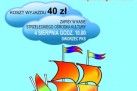 Plakat dotyczący rejsu statkiem po Odrze w Kędzierzynie-Koźlu.