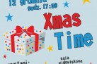 Plakat zapowiada koncert świąteczny „Xmas Time”, który odbył się 12 grudnia o godzinie 17:30 w sali widowiskowej Strzeleckiego Ośrodka Kultury. Na scenie wystąpił zespół Singing SOK pod dyrekcją Katarzyny Pumy Piaseckiej. Wstęp na wydarzenie był wolny. Tło plakatu ma jasnoniebieski kolor, a całość ozdobiona jest kolorowymi gwiazdkami w czerwieni, żółci i błękicie oraz grafiką dużego, białego prezentu przewiązanego czerwoną kokardą. Teksty są kolorowe i dynamiczne.
