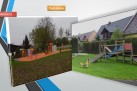 Slajd przedstawiający zdjęcia placów zabaw w Dziewkowicach.