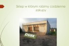 Slajd przedstawiający zdjęcie sklepu z Osieka.