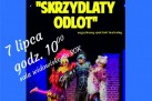 Plakat dotyczący spektaklu teatralnego pt. ,,Skrzydlaty Odlot' w wykonaniu Teatru Kultureska w ramach Lata z SOKiem.