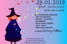 Plakat dotyczący warsztatów artystycznych z Galerią OJejku pt. ,,Szkoła czarodziejów Harrego Pottera'.  - powiększ
