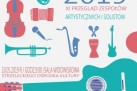 Plakat dotyczący XI Przeglądu Zespołów Artystycznych i Solistów ,,Wiosenne Prezentacje 2019'. 