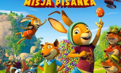 Plakat dotyczący filmu ,,Zając Max: Misja pisanka